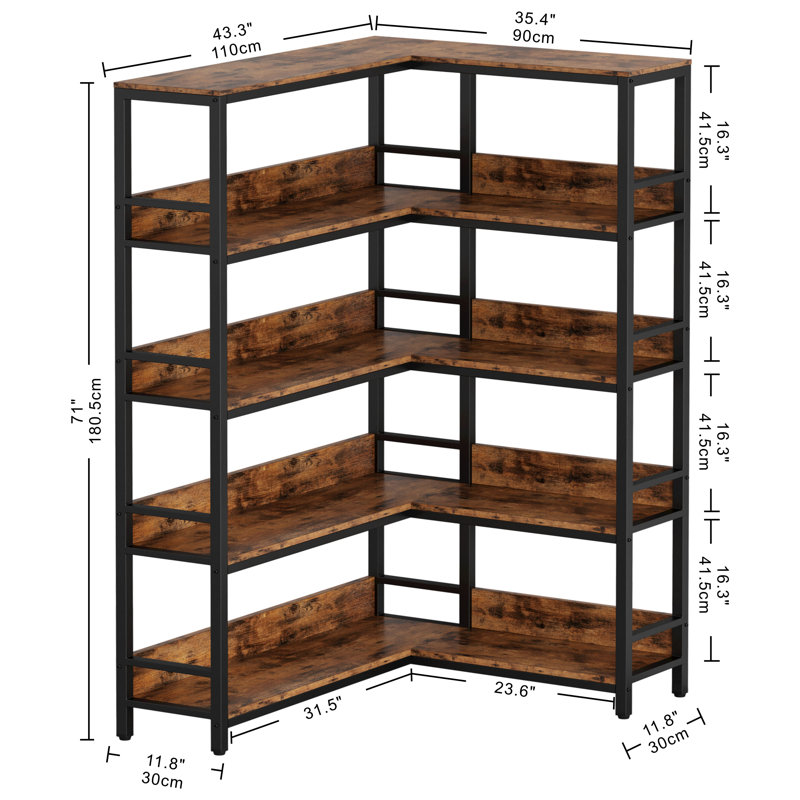 17 Stories Nabile Corner Bookcase & Reviews Wayfair